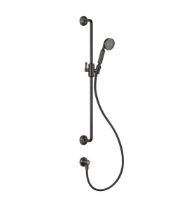 Gessi Venti20 Drążek prysznicowy ze słuchawką,wężem 150 cm i przyłączem wody black metal brushed pvd 65142.707
