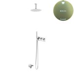 Bruma Breeze Zestaw natryskowy Ø 250 mm termostatyczny podtynkowy z ramieniem sufitowym i syfonem Sunrise 1873401SR
