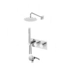 Bruma Lusa Zestaw wannowo-natryskowa podtynkowy z deszczownicą Ø 250 mm Chrom 1874331CR