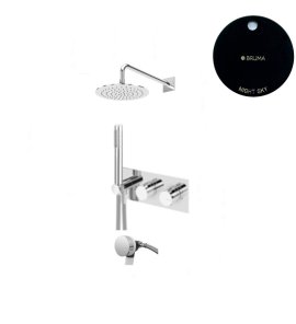 Bruma Lusa Zestaw wannowo-natryskowa podtynkowy z deszczownicą Ø 250 mm Night Sky 1874331NS