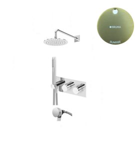 Bruma Lusa Zestaw wannowo-natryskowa podtynkowy z deszczownicą Ø 250 mm Sunrise 1874331SR