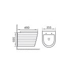      Galatea Design Collet Miska bezrantowa 49,5x35,5 z deską wolnoopadającą biały połysk GDW04LWH PROMOCJA