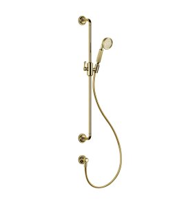 Gessi Venti20 Drążek prysznicowy ze słuchawką,wężem 150 cm i przyłączem wody gold pvd 65142.246