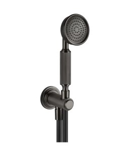Gessi Venti20 Słuchawka prysznicowa z wężem i kolanem wypływu black metal brushed pvd 65123.707