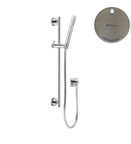 Bruma Breeze Zestaw prysznicowy na drążku z przyłączem kątowym i słuchawką prysznicową Morning Mist 1455752MM