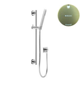 Bruma Breeze Zestaw prysznicowy na drążku z przyłączem kątowym i słuchawką prysznicową Sunrise 1455752SR