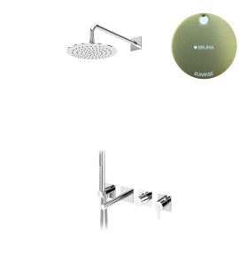 Bruma Lusa Zestaw wannowo-natryskowa podtynkowy z deszczownicą Ø 250 mm Sunrise 1013111SR
