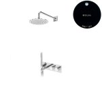 Bruma Lusa Zestaw wannowo-natryskowa podtynkowy z deszczownicą Ø 250 mm Night Sky 1873731NS