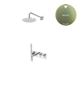 Bruma Lusa Zestaw wannowo-natryskowa podtynkowy z deszczownicą Ø 250 mm Sunrise 1873731SR