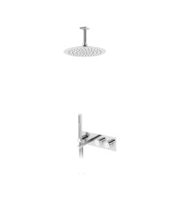 Bruma Lusa Zestaw wannowo-natryskowy podtynkowy z deszczownicą Ø 250 mm Chrom 1873801CR
