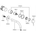Zucchetti Isystick Bateria Umywalkowa Podtynkowa element zewnętrzny chrom ZP1617 