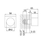 Bruma Breeze Zawór podtynkowy 3/4" Satinox 1805902ST
