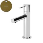 Bruma Leaf2 Bateria umywalkowa jednootworowa bez korka Gold PVD 1670008PO