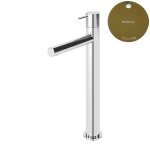 Bruma Leaf2 Bateria umywalkowa jednootworowa bez korka Gold PVD 1670004PO