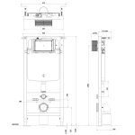 Burlington Stelaż podtynkowy slim 112 cm BR_WCF114X50R
