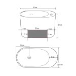 Galatea Design Dinding Umywalka ścienna/nablatowa 45x21 white matt/biały mat GDMYN311MW