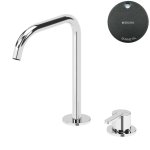 Bruma Leaf Bateria umywalkowa 2-otworowa bez korka, montowana na blacie Gunmetal 1670024MG