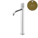 Bruma Leaf3 Bateria umywalkowa jednootworowa bez korka Gold PVD 1670022PO