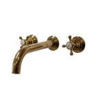   Galatea Design Retro Bateria umywalkowa podtynkowa 3-otworowa Gold GDCH28GOLD W MAGAZYNIE!!
