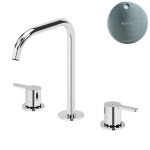 Bruma Leaf Bateria umywalkowa 3-otworowa bez korka, montowana na blacie Satinox 1670028ST