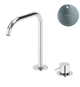 Bruma Leaf2 Bateria umywalkowa 2-otworowa bez korka, montowana na blacie Satinox 1670025ST