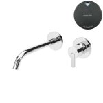 Bruma Leaf Bateria umywalkowa podtynkowa 200 mm Gunmetal 1670119MG