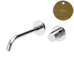 Bruma Leaf4 Bateria umywalkowa podtynkowa 200 mm Gold PVD 1670125PO