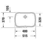   Duravit Qatego Umywalka podblatowa 48x32 biały połysk 0398480028 W MAGAZYNIE !!!