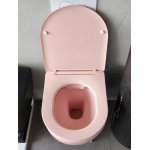 Galatea Design Bulat Miska WC z deską wolnoopadającą wisząca 49x37 cm Pink matt/Różowy mat GDB2342MP