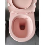 Galatea Design Bulat Miska WC z deską wolnoopadającą wisząca 49x37 cm Pink matt/Różowy mat GDB2342MP