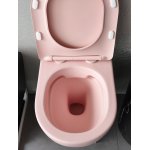 Galatea Design Bulat Miska WC z deską wolnoopadającą wisząca 49x37 cm Pink matt/Różowy mat GDB2342MP
