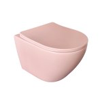 Galatea Design Bulat Miska WC z deską wolnoopadającą wisząca 49x37 cm Pink matt/Różowy mat GDB2342MP