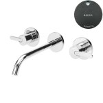 Bruma Leaf Bateria umywalkowa podtynkowa 200 mm Gunmetal 1670117MG