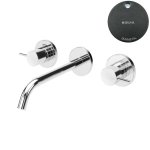 Bruma Leaf2 Bateria umywalkowa podtynkowa 200 mm Gunmetal 1670118MG