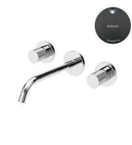 Bruma Leaf3 Bateria umywalkowa podtynkowa 200 mm Gunmetal 1670115MG