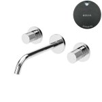 Bruma Leaf3 Bateria umywalkowa podtynkowa 200 mm Gunmetal 1670115MG