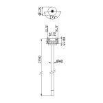 Bruma Leaf Bateria umywalkowa sufitowa 150 cm Satinox 1267201ST