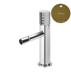 Bruma Leaf4 Bateria bidetowa jednootworowa bez korka Gold PVD 1671005PO