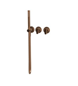  Fima Carlo Frattini Park Lane Bateria wannowa/prysznicowa podtynkowa z zestawem prysznicowym element zewnętrzny brushed bronze F1319WX8ZS