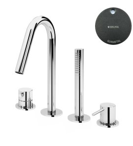 Bruma Leaf2 Bateria wannowo-natryskowa Na brzeg wanny Gunmetal 1679902MG