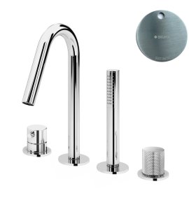 Bruma Leaf3 Bateria wannowo-natryskowa Na brzeg wanny Satinox 1672000ST