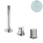Bruma Leaf4 Bateria natryskowa stojąca z zestawem prysznicowym Pure White 1673001PW