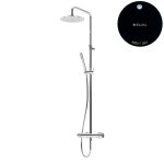Bruma Leaf2 Zestaw prysznicowy ścienny z regulowaną wysokością deszczownicy Ø 230 mm Night Sky 1676502NS