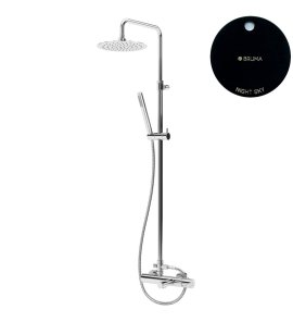 Bruma Leaf Bateria wannowo-natryskowa ścienna z deszczownicą Ø 250 mm Night Sky 1672821NS