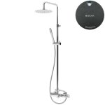 Bruma Leaf Bateria wannowo-natryskowa ścienna z deszczownicą Ø 250 mm Gunmetal 1672821MG
