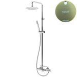 Bruma Leaf Bateria wannowo-natryskowa ścienna z deszczownicą Ø 250 mm Sunrise 1672821SR
