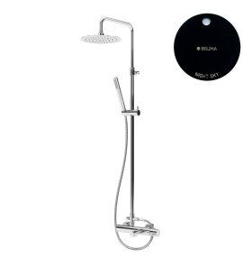 Bruma Leaf2 Bateria wannowo-natryskowa ścienna z deszczownicą Ø 250 mm Night Sky 1672822NS