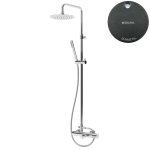 Bruma Leaf2 Bateria wannowo-natryskowa ścienna z deszczownicą Ø 250 mm Gunmetal 1672822MG