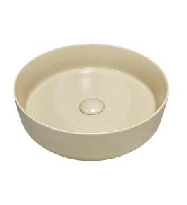      Galatea Design Bulat Umywalka stawiana na blat ∅39 z korkiem klik-klak lino mat GD112DTLN WYPRZEDAŻ KOLORU