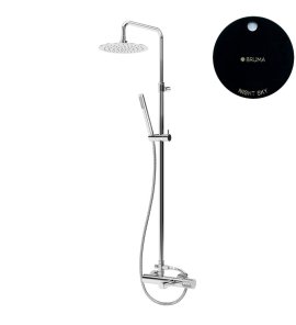 Bruma Leaf4 Bateria wannowo-natryskowa ścienna z deszczownicą Ø 250 mm Night Sky 1672303NS